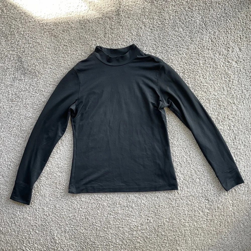 Nike Golf NikeFIT Dry Base Layer Black Mock Neck Long-Sleeve Top Size Small